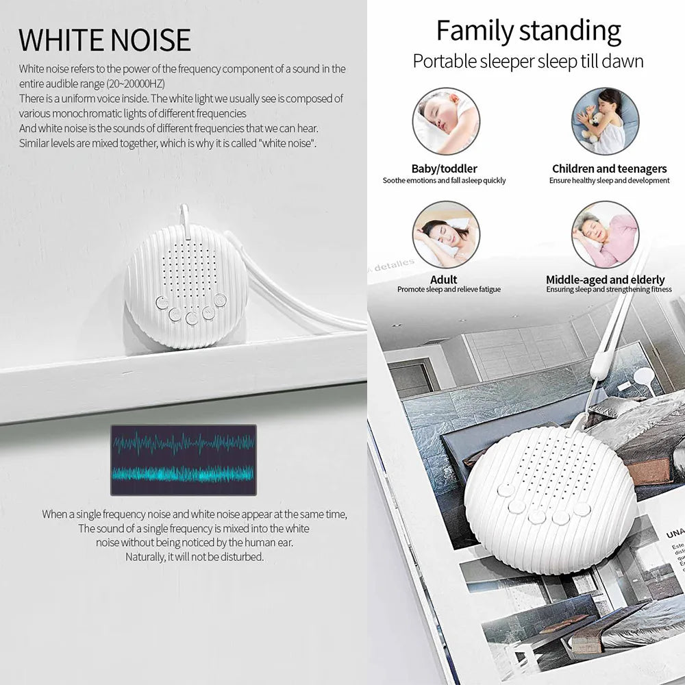CalmWave Sleep Sound Machine – Portable White Noise Device