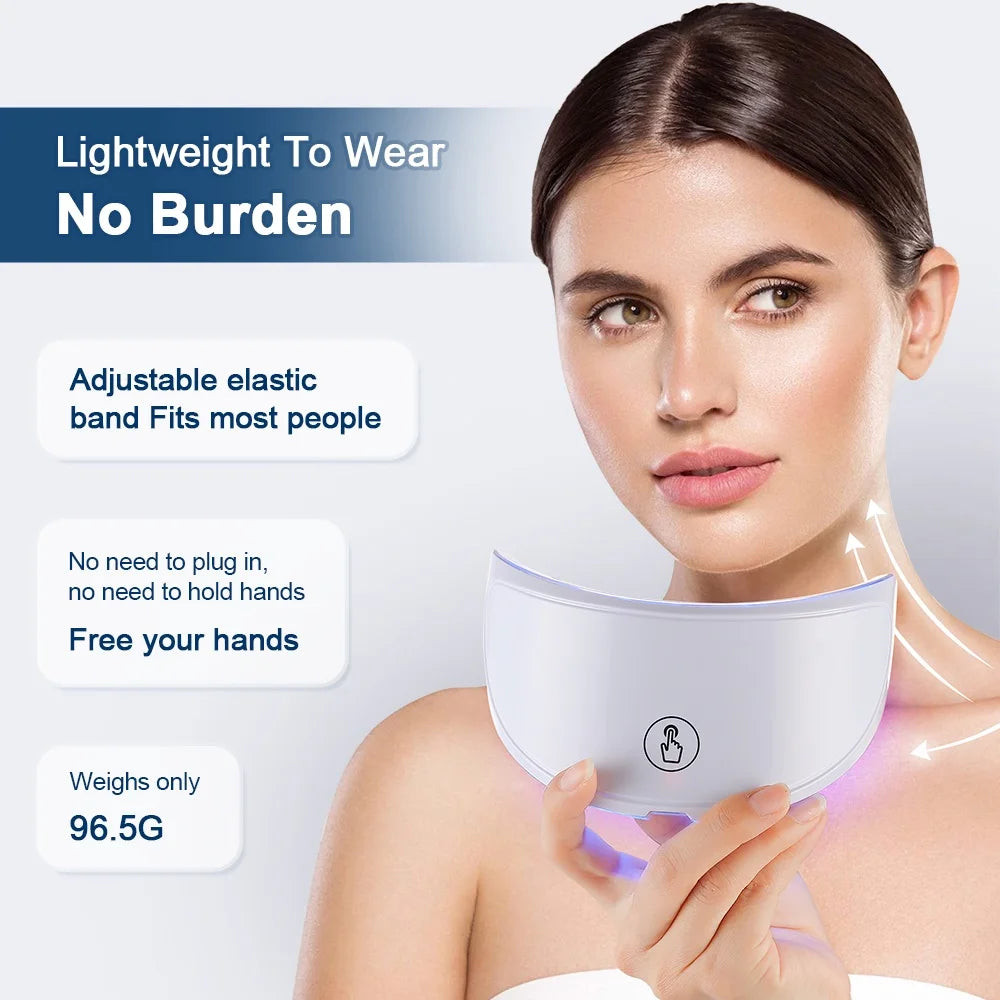 7-Color LED Facial Mask with Neck Red Light Therapy