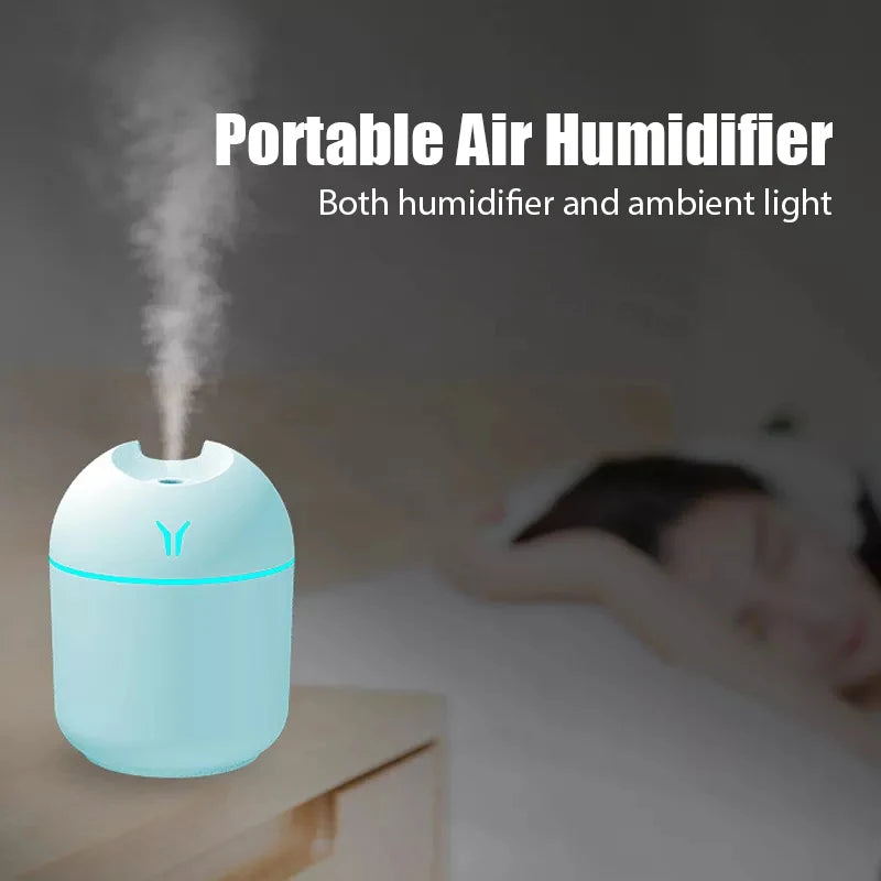 250ML Mini USB Aroma Diffuser – Essential Oil & LED Night Lamp
