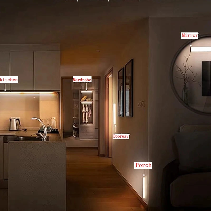 Wireless LED Motion Sensor Light – Type-C Rechargeable Night Lamp