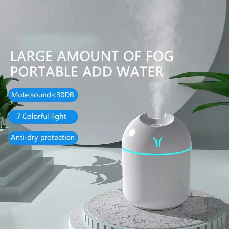250ML Mini USB Aroma Diffuser – Essential Oil & LED Night Lamp
