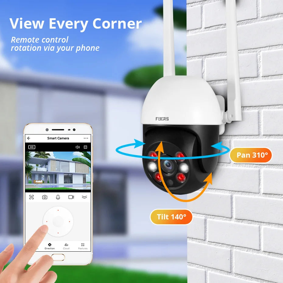 Smart 8MP 4K Outdoor WiFi Camera with AI Auto Tracking
