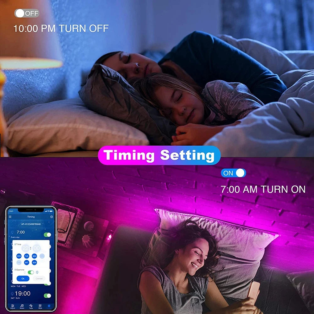Smart Bluetooth LED Strip Lights – APP Remote & Flexible Ribbon