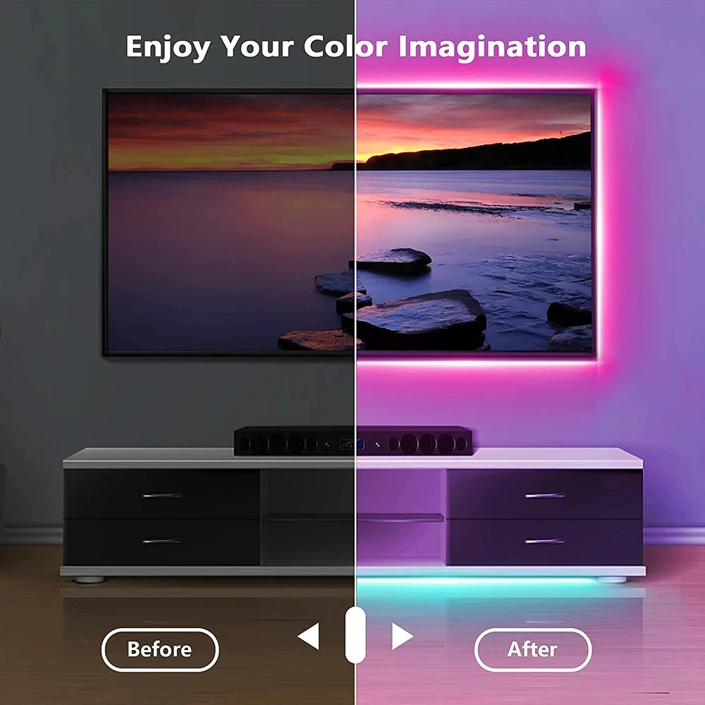Smart Bluetooth LED Strip Lights – APP Remote & Flexible Ribbon