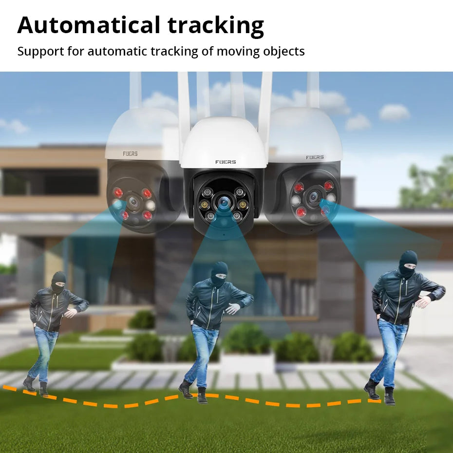 Smart 8MP 4K Outdoor WiFi Camera with AI Auto Tracking