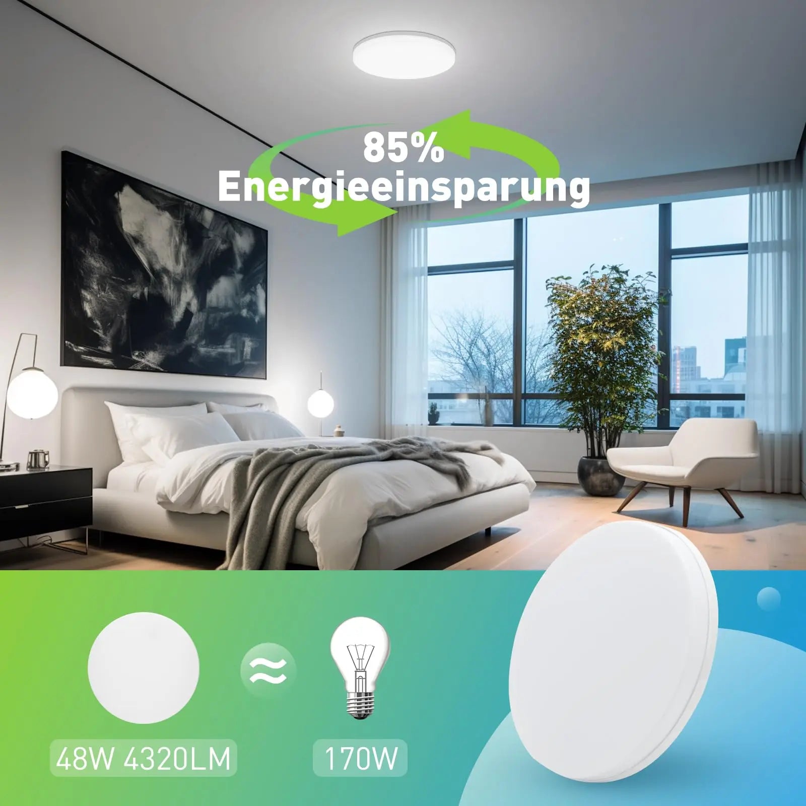 Modern Round LED Ceiling Light – Home & Bedroom Décor