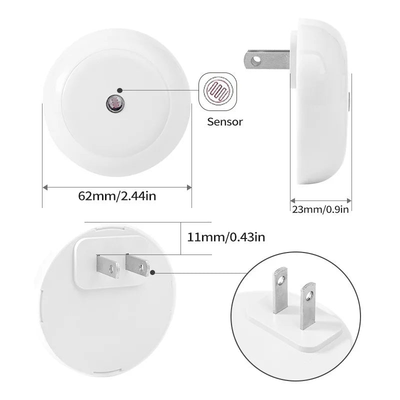 LED Night Light – Plug-In Smart Sensor with Auto Dusk-to-Dawn