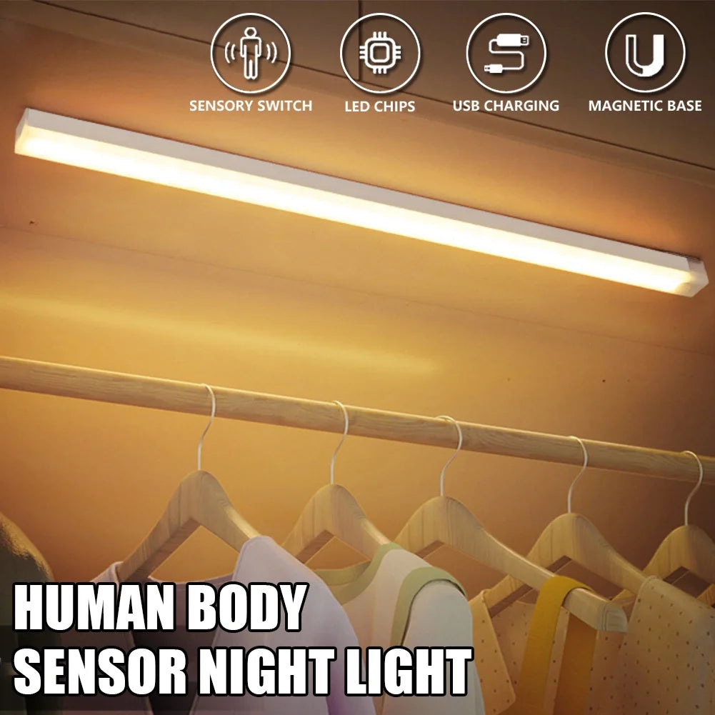 Wireless LED Motion Sensor Light – Type-C Rechargeable Night Lamp