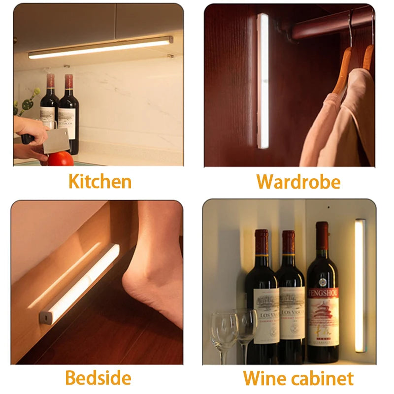 Wireless LED Motion Sensor Light – Type-C Rechargeable Night Lamp
