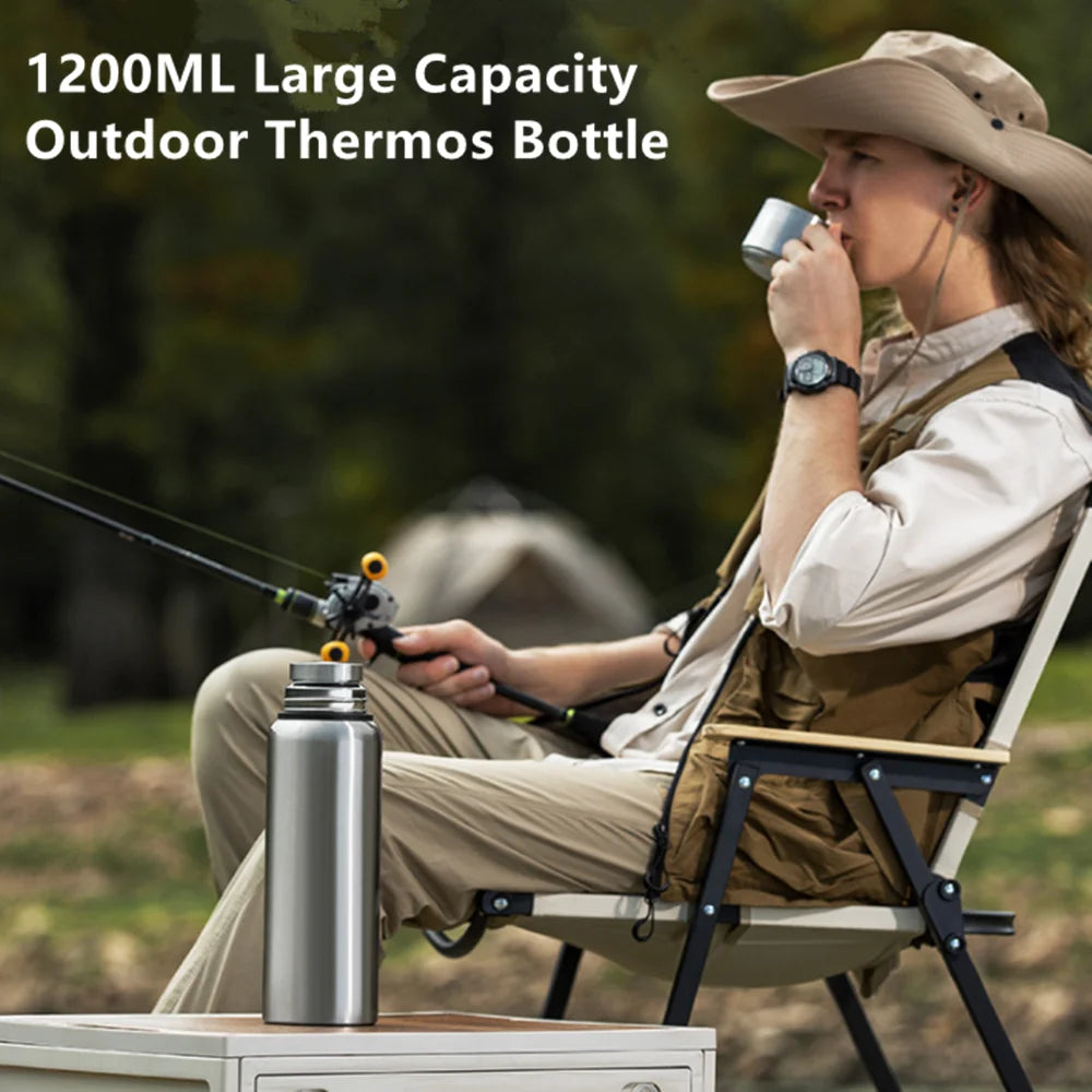SmartTemp Thermos Bottle – 1200ML Hot & Cold Smart Flask