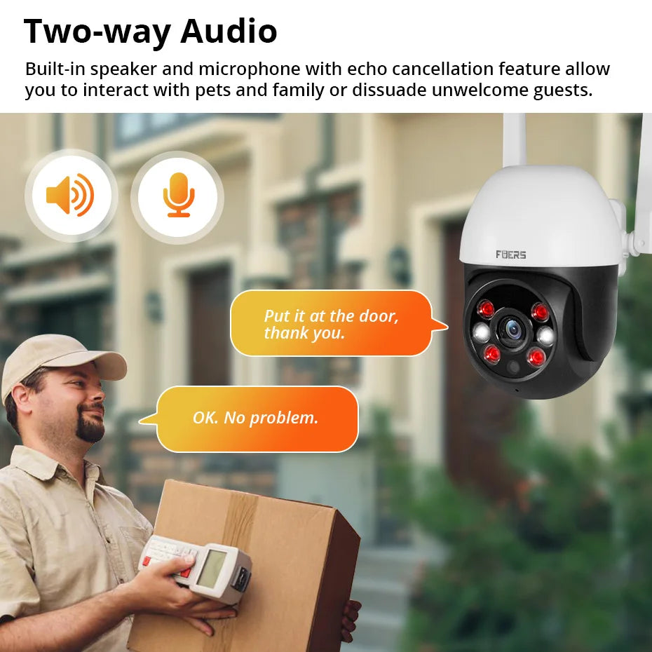 Smart 8MP 4K Outdoor WiFi Camera with AI Auto Tracking