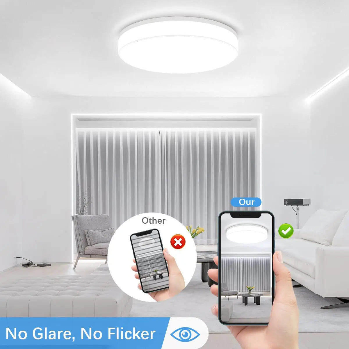 Modern Round LED Ceiling Light – Home & Bedroom Décor